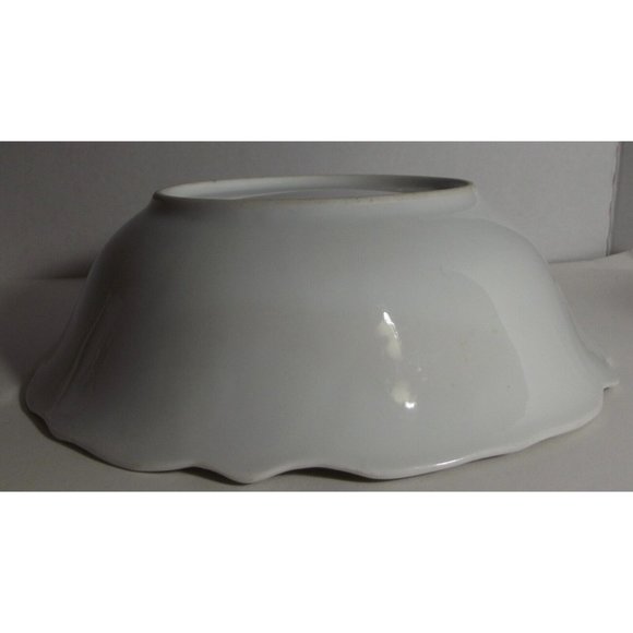 RCW Bavaria Lusterware Floral Serving Bowl pink roses yellow rim rose large 9.5" - Picture 7 of 12